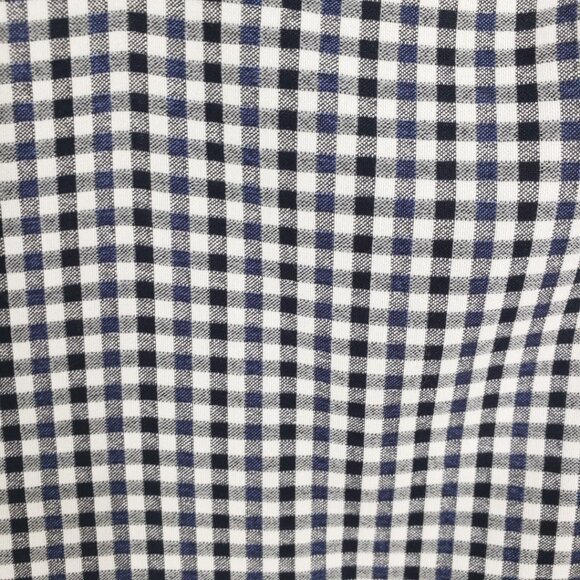 Calvin Klein Gingham Plaid Sheath Dress 8 Cap Sleeves V Neck Black Blue - Picture 10 of 10